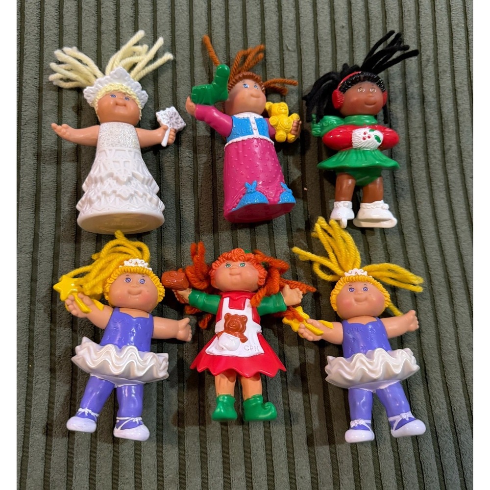 Cabbage Patch Kids Mini Figurines Lot 6 Vintage‎ 1992 1994 Toys